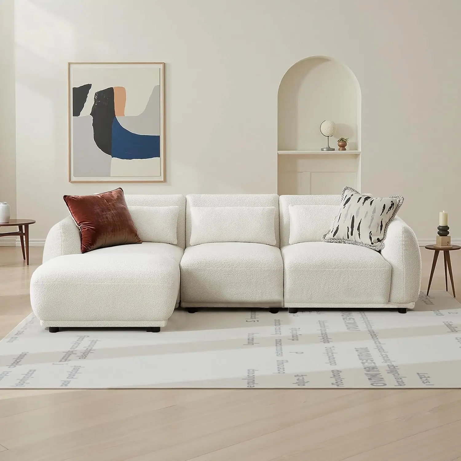 kf-S1d26d5b758c8405f912b0ea99691832ci Sectional Lambswool Sofa Couch, L/U Shaped Cloud Couches with Ottoman Stools,Modular Free Convertible Sofa for, Customized - Image 1
