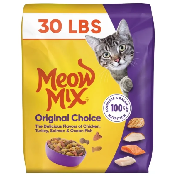 Original Choice Dry Cat Food 30 lb Bag for Daily Feeding High-Quality Ingredients Natural Color and Flavor Enhanced Nutrition