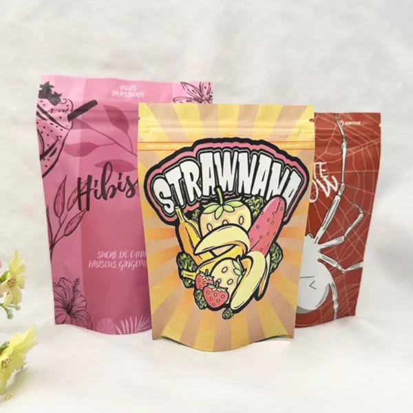 Heat Sealable Resealable Mylar Aluminum Foil Ziplock Bags Snacks Tea Coffee Zip Lock Plastic Pouches