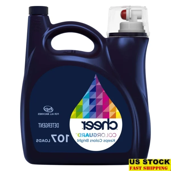 Liquid Laundry Detergent HE Compatible 154 fl oz Color Protection Fresh Clean Scent Fights Fading Pilling 107 Loads All Machines