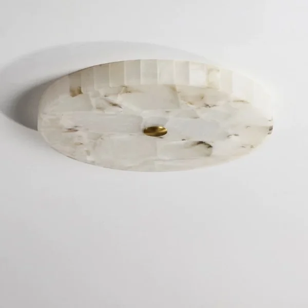 Round Splicing Spanish Marble Alabaster Ceiling Lamp Bedroom Living Room Dining Room Corridor All-copper Wall Lamp Indoor Decor