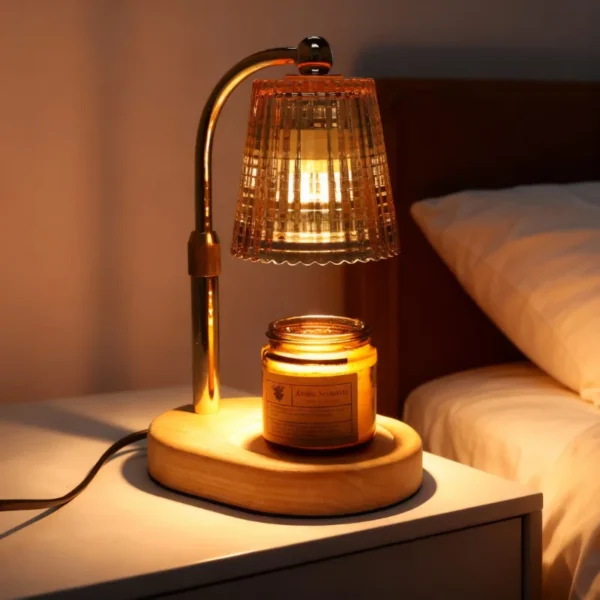 50W Aromatherapy Candle Heating Lamp Timer switch Dimmable Candle lamp Cafe Romantic Atmosphere Desktop Decor 220V Ambient Light